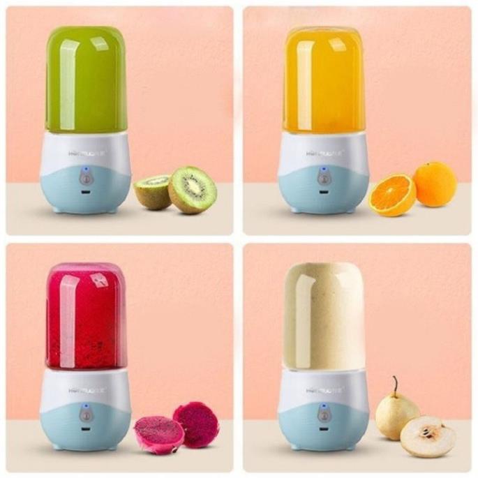 Máy xay sinh tố mini, máy say sinh tố cầm tay sạc tích điện honguo 300ml, dung tích 300ml, dung lượng pin 1200Mah