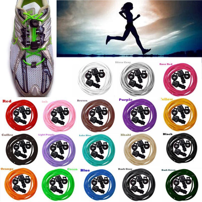 Hot 2 Khóa Dây Giày Thể Thao Không Cần Buộc