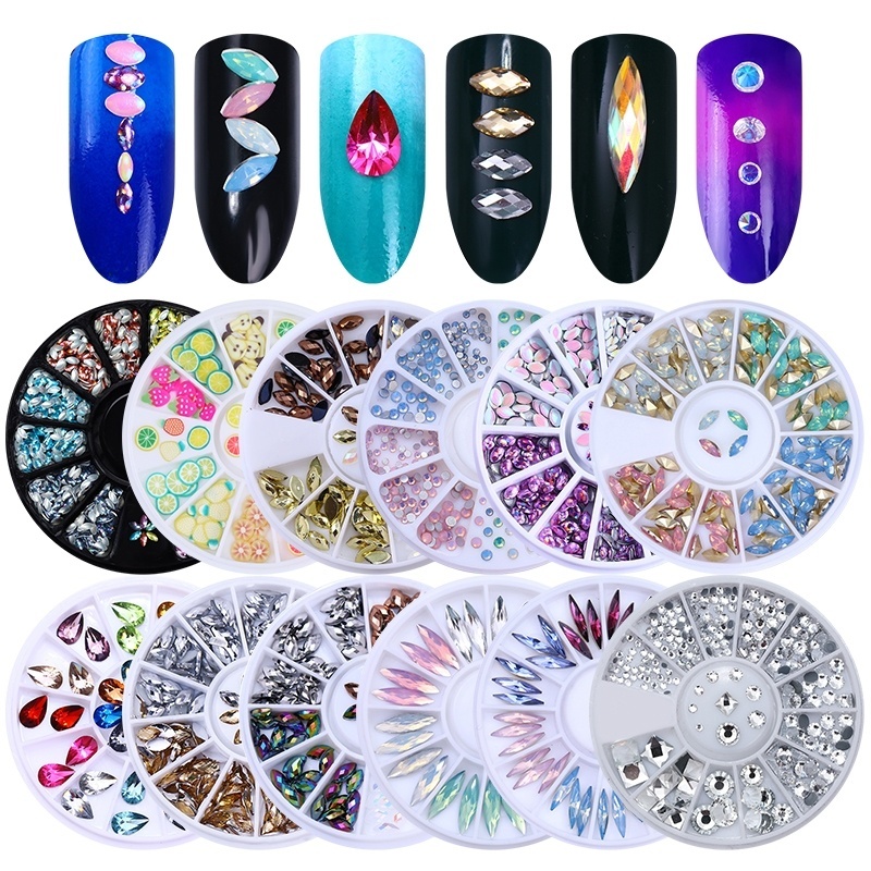 [Hàng mới về] Đá pha lê sang trọng nhiều cỡ dùng trang trí móng tay thủ công chuyên nghiệp