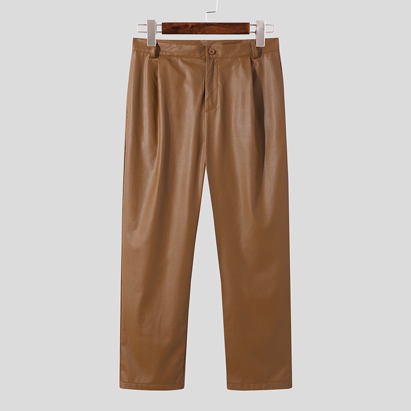 Quần dài INCERUN ống suông rộng phong cách Hàn Quốc dành cho nam