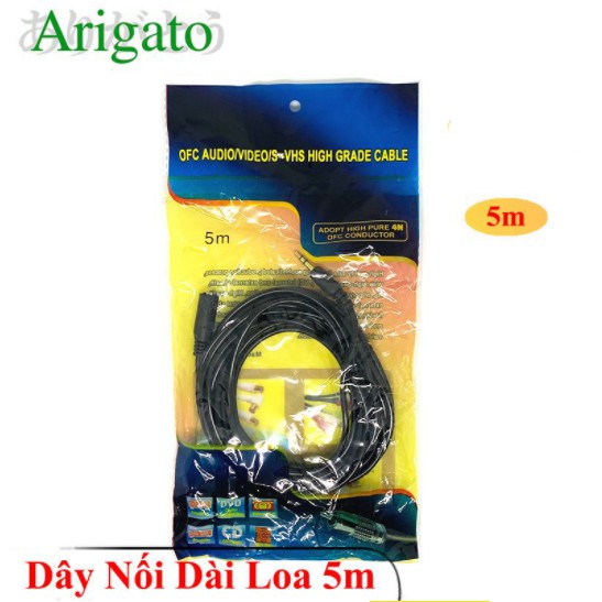 [Mã ELHACE giảm 4% đơn 300K] Dây nối dài dây loa 5m,nối dài jack 3.5 5m