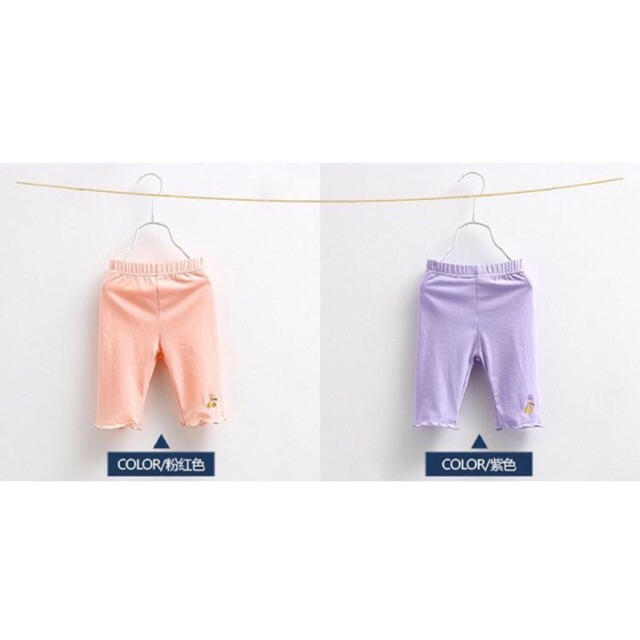 Quần legging lửng thêu cherry 