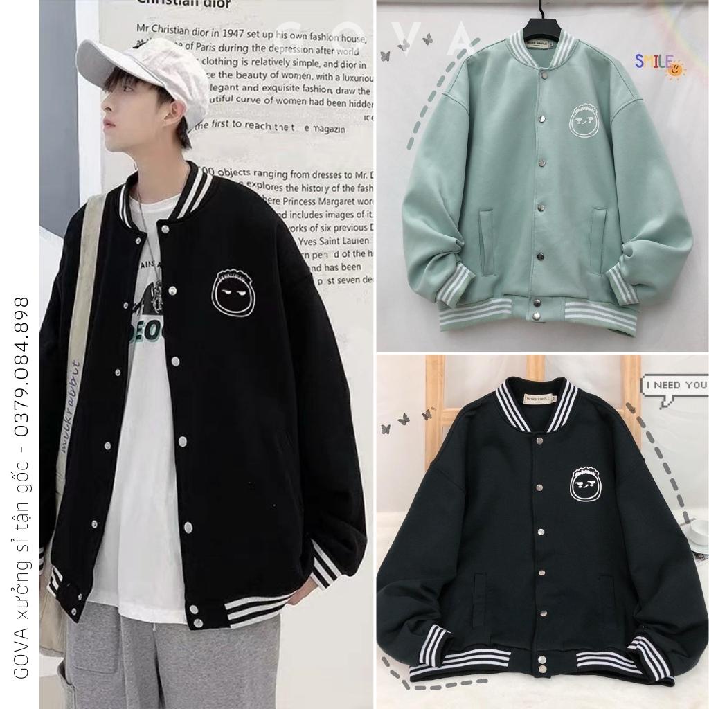Áo Koác Bomber nỉ TÓC XOĂN form rộng Unisex AKN7 GOVA Mẫu Hot vừa về XƯỞNG SỈ GOVA