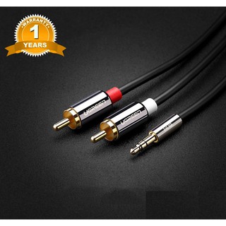 Cáp Audio 3.5mm ra 2 đầu RCA ( 3m 10590 , 5m 10591 ) Ugreen