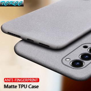 Dành Cho OPPO Reno 4 3 Pro A52 A72 A92 A92s Ốp Lưng Chống Vân Tay Mỏng Mờ Mờ Chà Cát Mềm TPU Cover