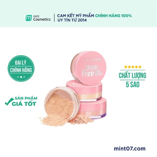 Phấn Phủ Silky Girl Dạng Bột Shine Free Loose Powder 10G