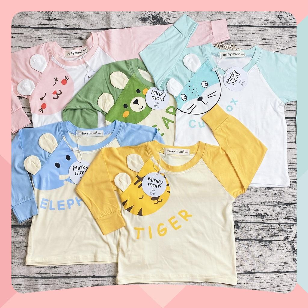 Bộ Minkymom Dài Tay Thun Lạnh Cotton Dẻo Co Giãn Thấm Hút Tốt Cho Bé Mặc đi Ngủ, Nằm điều Hòa Unibaby Uyên Nhi Sop