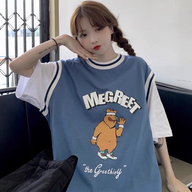 [Rẻ vô địch] Áo raplang bóng chày megreet freesize tay lỡ form rộng