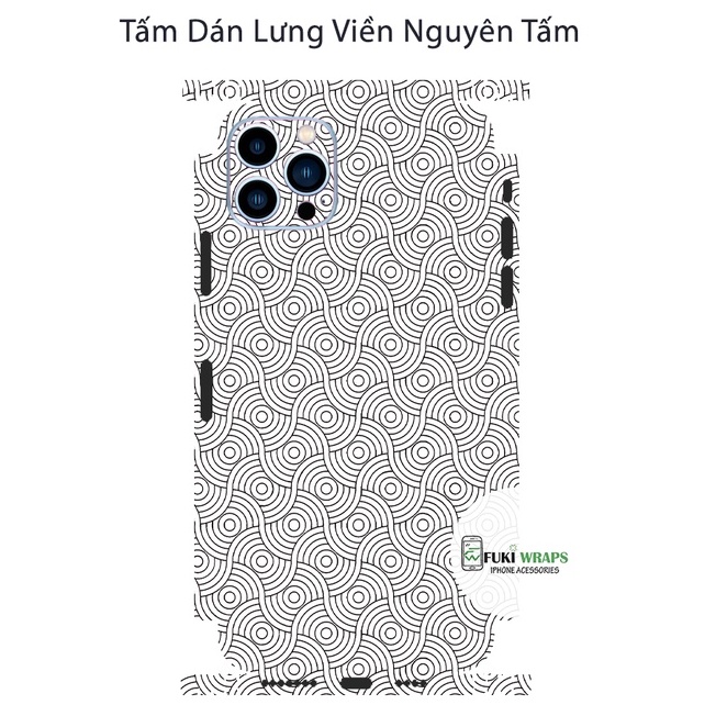 Tấm dán Skin Mặt Sau FULL VIỀN Dành Cho 13prm , 12prm , 11prm , x, xs, xsm , ip11 , ip12 , ip13 - FukiShop