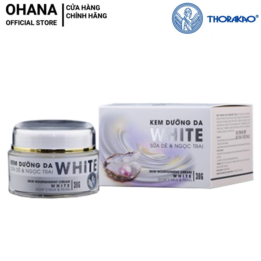 Kem Dưỡng Da White Sữa Dê Và Ngọc Trai Thorakao 30g