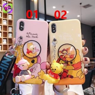 Ốp điện thoại in hình Winnie the Pooh dành cho iPhone 6 6s 6+ 6s+ 7 7+ 8 8+ X Xs Xs Xs Max kèm móc khóa