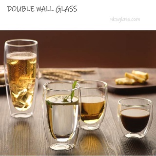 Ly thủy tinh 2 lớp ISO size 150ml - 550ml chịu nhiệt, isoglass.vn