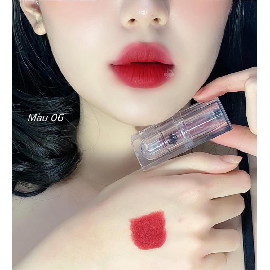 Son THỎI SÁP DOLLY dòng kem lì siêu mềm mịn, không chì, không trôi MÀU Đỏ đô