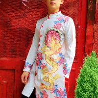 Áo dài nam.chất vải gam