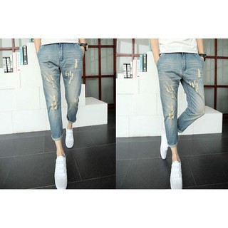 Quần jean nam cào xước phong cách