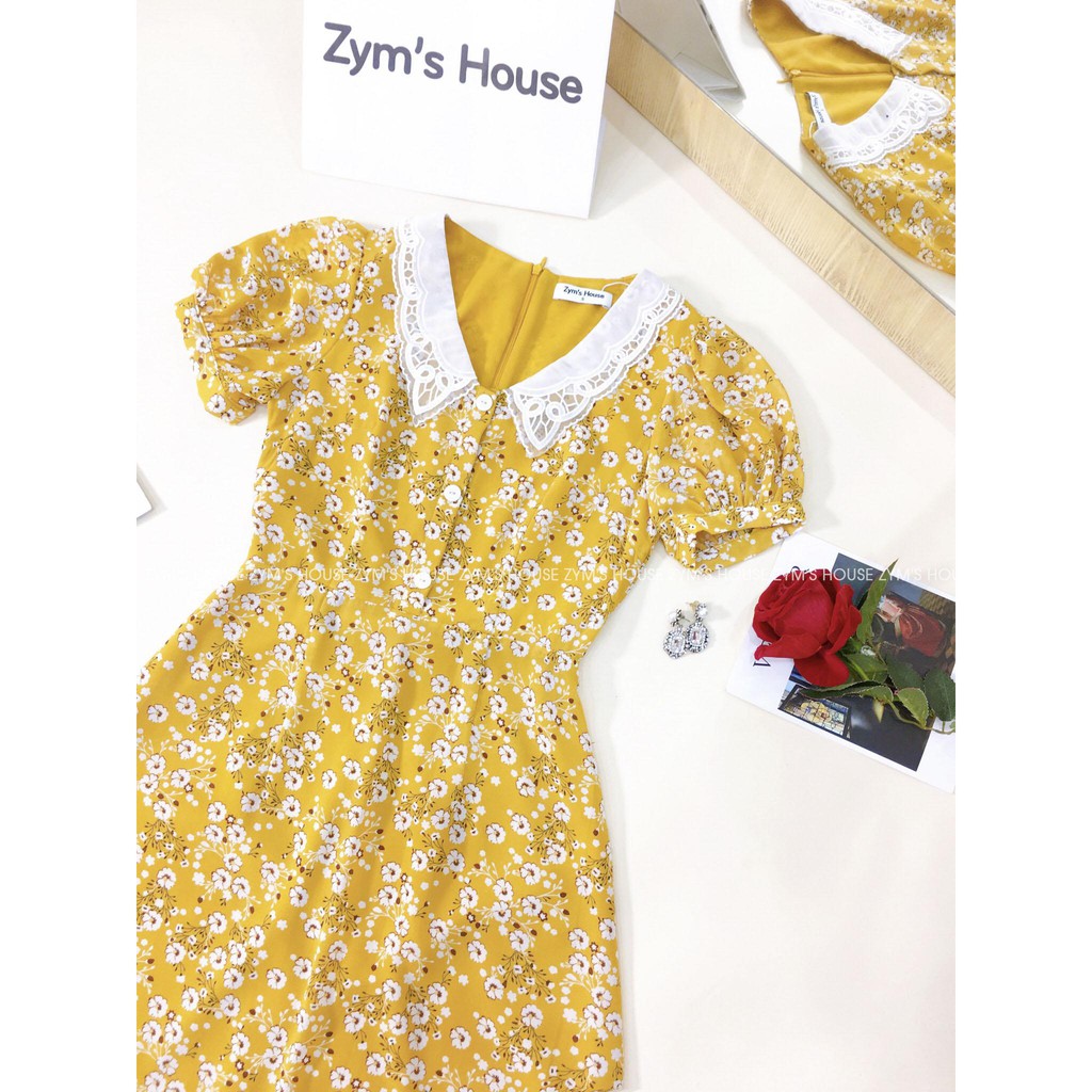 [Mã FAMALLT5 giảm 15% đơn 150k] Đầm Hoa Cổ Bẻ Zym's House - V1156 | BigBuy360 - bigbuy360.vn