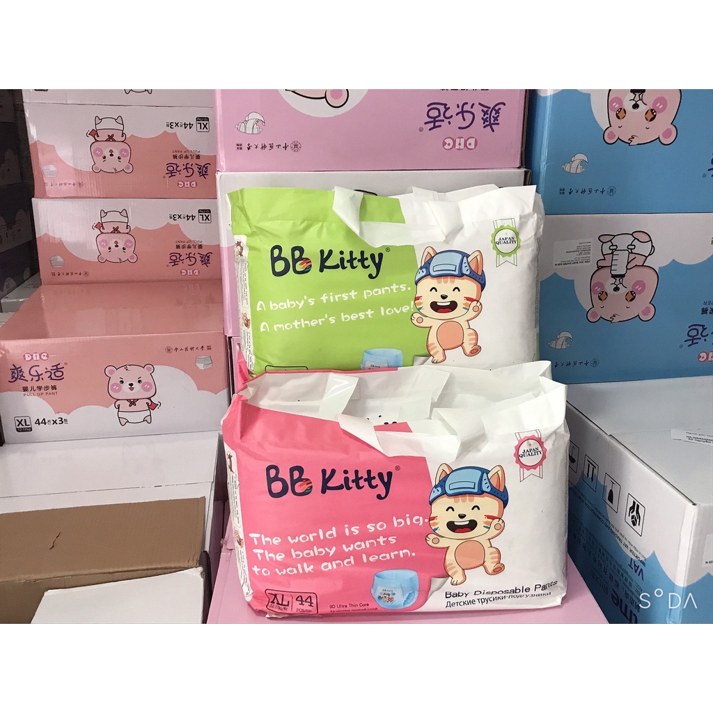 [𝐂𝐇𝐈́𝐍𝐇 𝐇𝐀̃𝐍𝐆]Tã Bỉm Dán/quần BB Kitty nội địa Trung siêu thấm hút, an toàn cho bé có đủ size cho bé từ 2-18kg