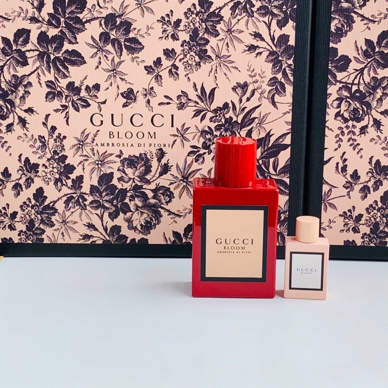 Nước hoa Nữ GUCCI Bloom Ambrosia Gucci đỏ 50ml + GUCCI Bloom 5ml