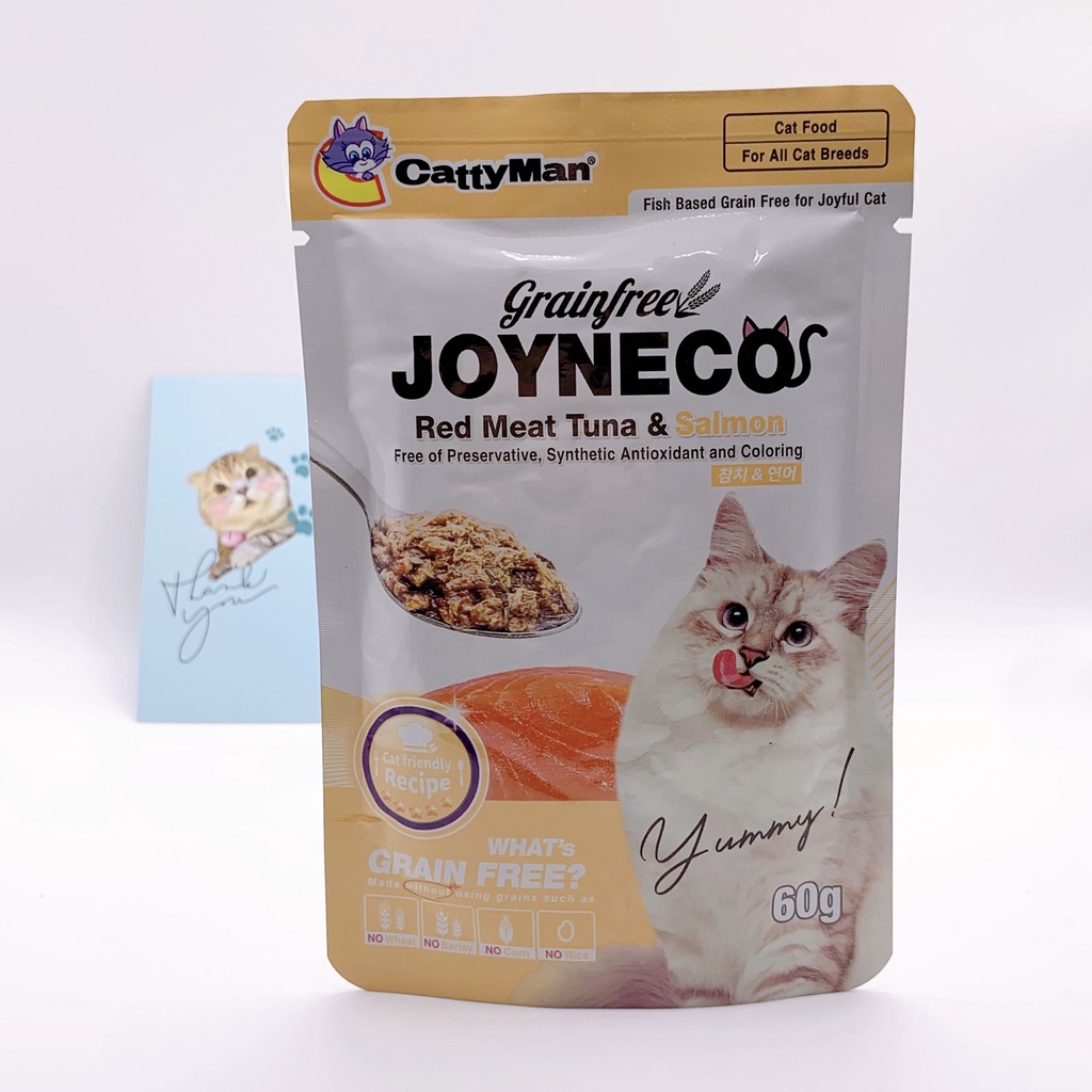 Pate Joyneco 60gr cho mèo mọi lứa tuổi, Pate cá tươi cho mèo vị cá ngừ cá thu cá hồi giàu dinh dưỡng Vitamin và Protein