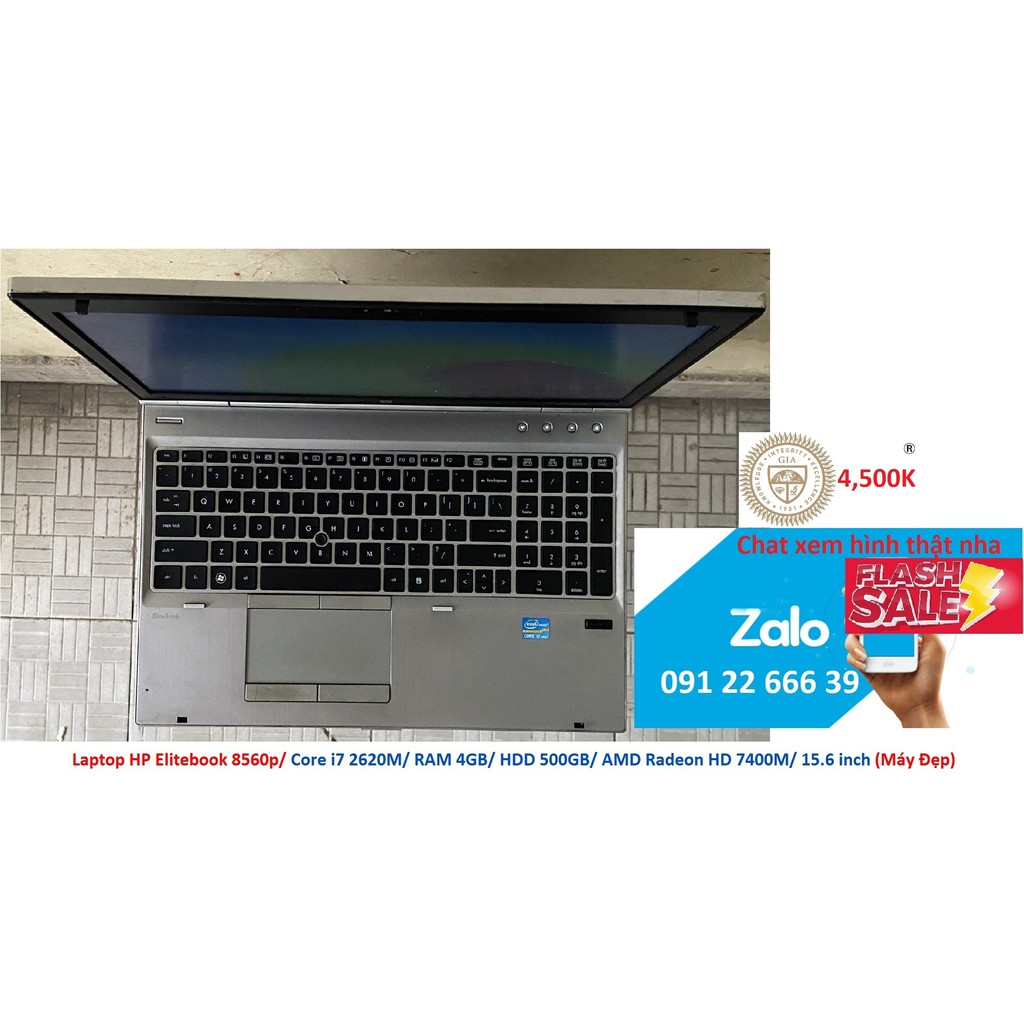 Laptop HP Elitebook 8560p/ Core i7 2620M/ RAM 4GB/ HDD 500GB/ AMD Radeon HD 7400M/ 15.6 inch (Máy Đẹp) | BigBuy360 - bigbuy360.vn
