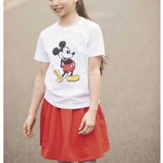 Áo thun trắng in Mickey vải xuất Nhật cho bé trai / gái 25kg
