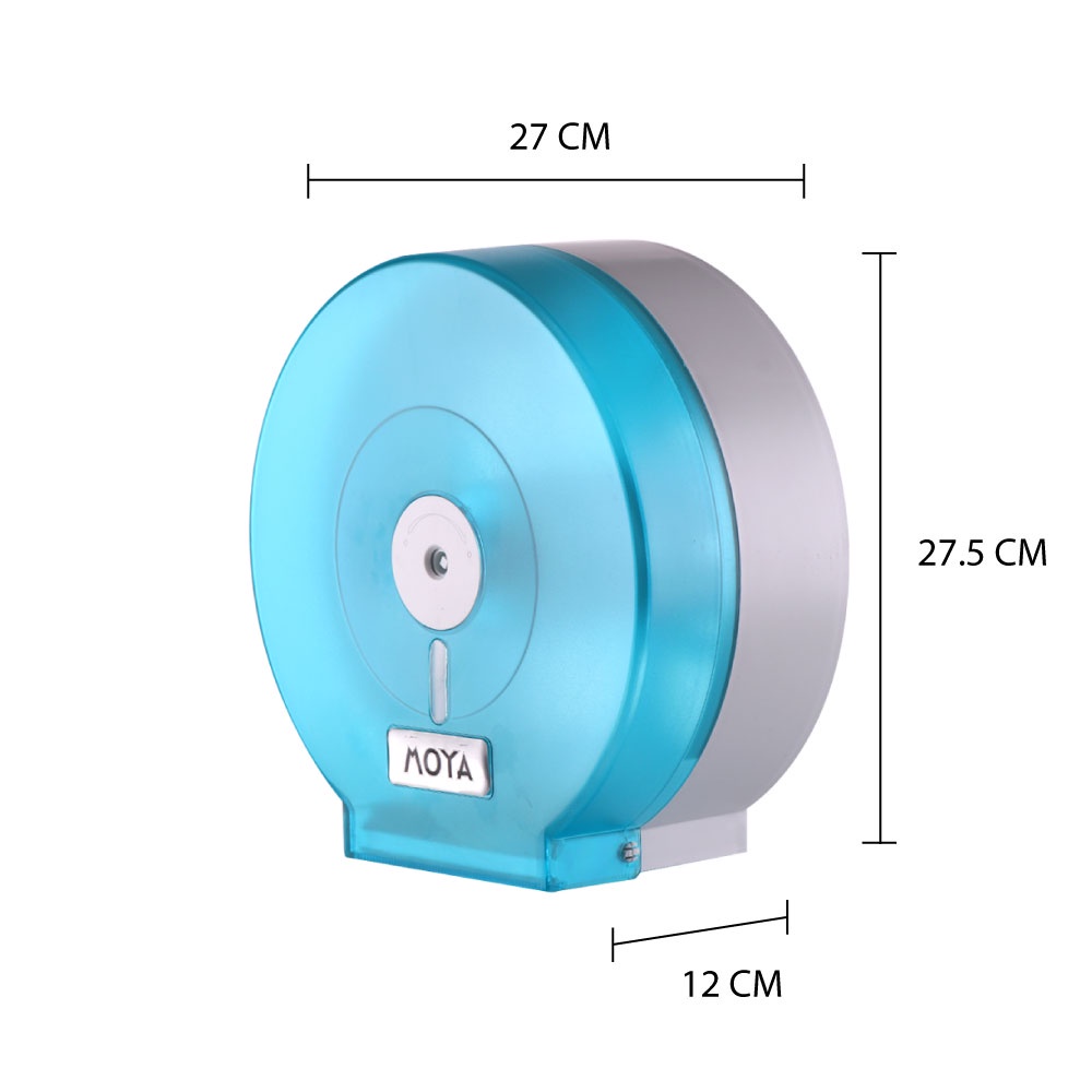 HomeBase MOYA Hộp đựng giấy vệ sinh cuộn lớn bằng nhựa ABS W27xH27.5xD12 cm màu xanh da trời