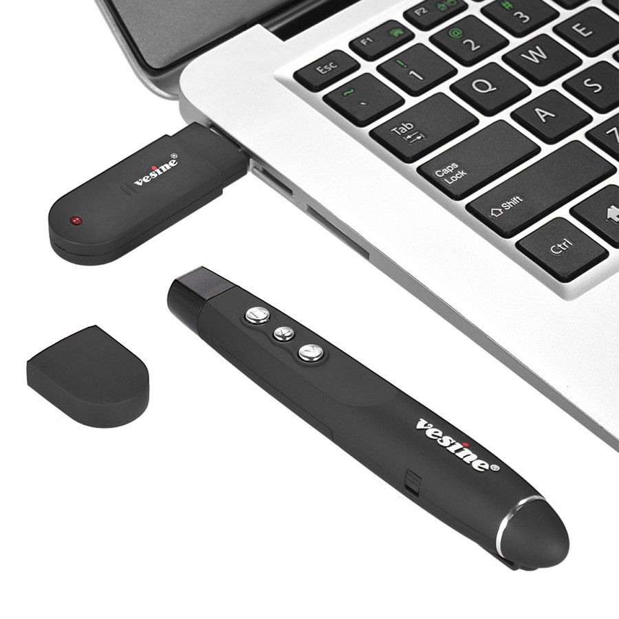 Bút Chỉ Laser Thuyết Trình Vesine VP101 - Bút Trình Chiếu Kèm Bao Da THIẾT KẾ TIỆN LỢI