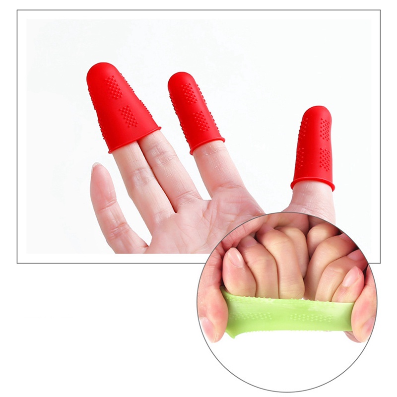 Set 5 Bao Đeo Ngón Tay Bằng Silicon Chống Trượt Chịu Nhiệt Độ Cao