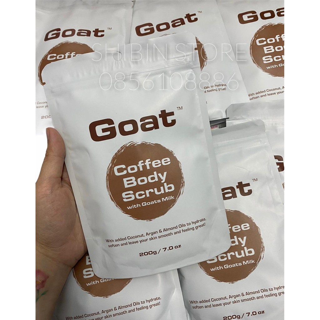 GOAT Coffee Body Scrub with Goats Milk (tẩy da chết body sữa dê & cafe - hàng Úc)