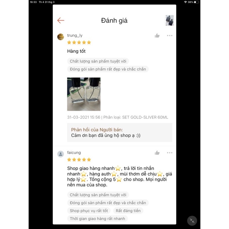 🦅SET NƯỚC HOA ZARA MAN GOLD - SILVER 60 ML/2CHAI