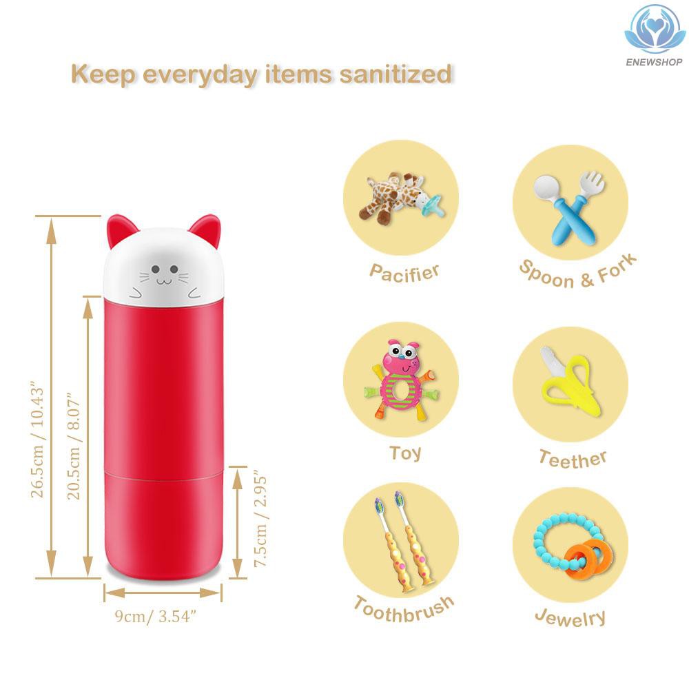 ♥♥enew~Bimirth Portable Baby Bottle UV Cleaning Rechargeable Milk Bottles UV &amp; Ozone Clean for Pacifier Spoon Fork Teether Toy Mobile Phone