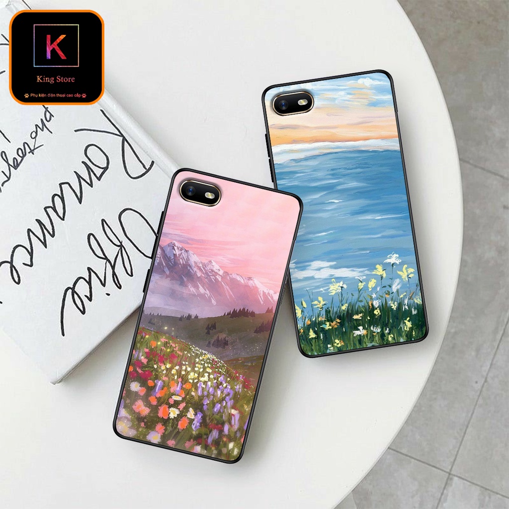 Ốp lưng Oppo A1k - Realme C1 - Ốp Oppo in hình Cánh đồng hoa - Chất liệu TPU siêu bền