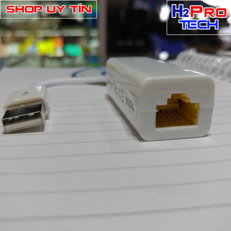 Bộ chuyển đổi USB ra LAN RJ45 (Trắng) USB 2.0 to fast Ethernet