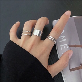 Set 3 nhẫn hợp kim bạc