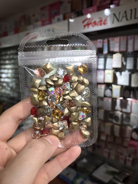 Set đá khối mix size - mix màu - Phụ kiện Nail