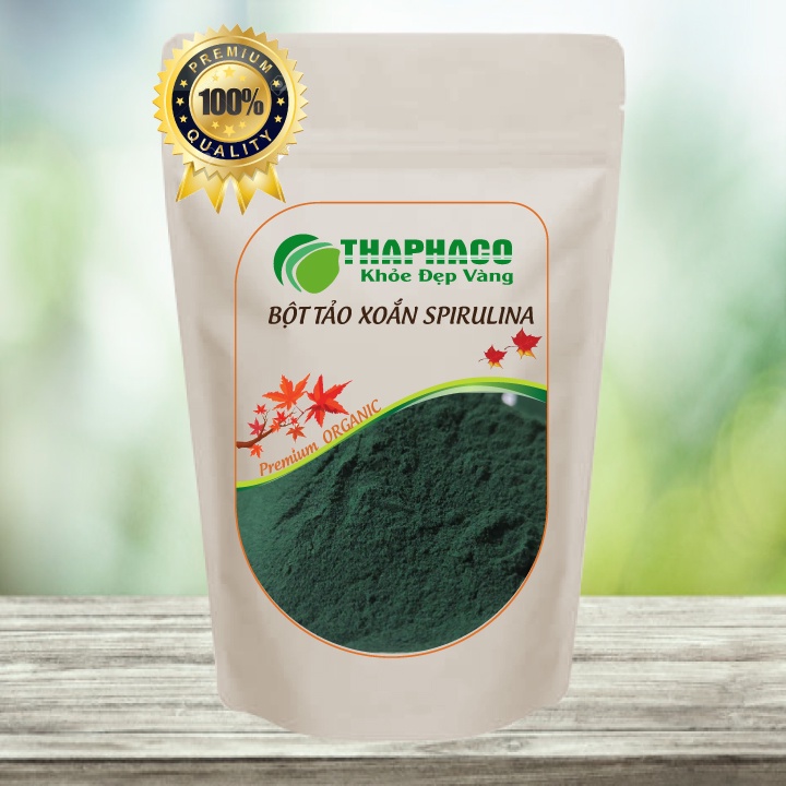 Bột Tảo Xoắn spirulina 100g Uống Làm Đẹp Dưỡng Da Siêu Mịn THAPHACO
