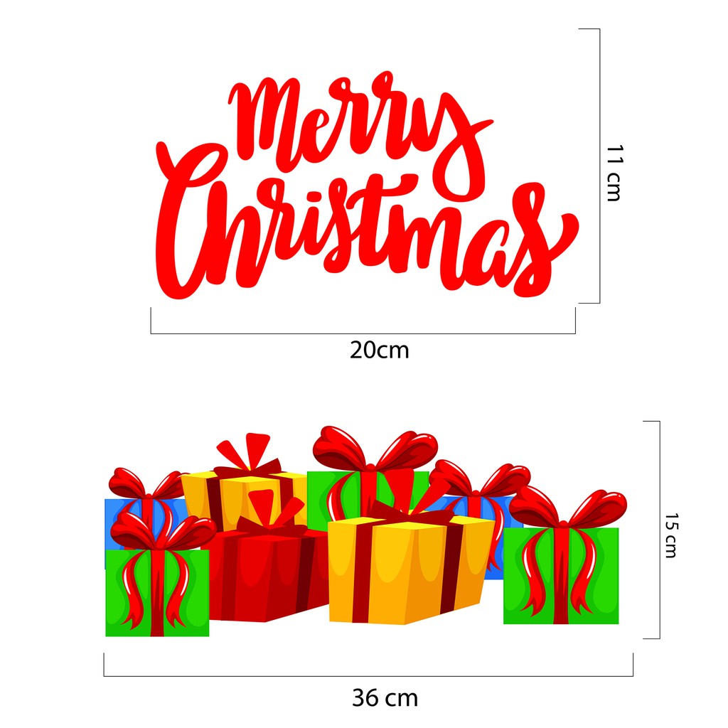 Decal Dán Trang Trí Noel Mã NE02 - Giấy Dán Cửa Kính Văn Phòng Noel Mới Nhất Năm 2021 Tại Azsticker