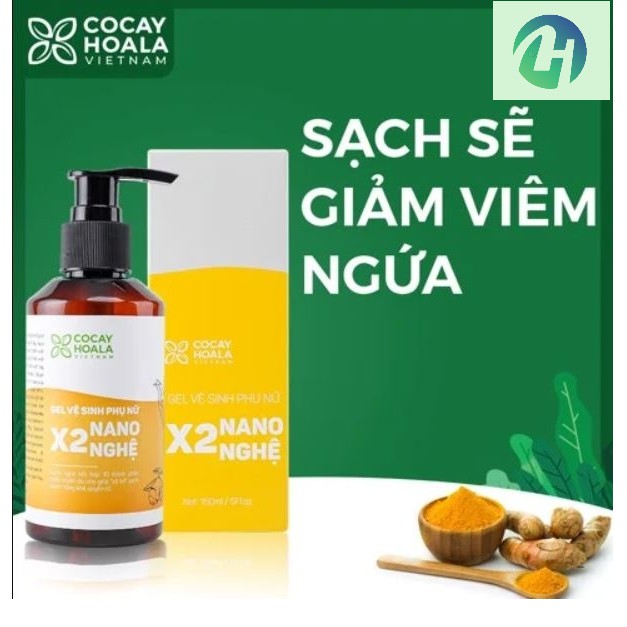 [COCAYHOALA] Dung Dịch Vệ Sinh Phụ Nữ X2 Nano Nghệ 150ml