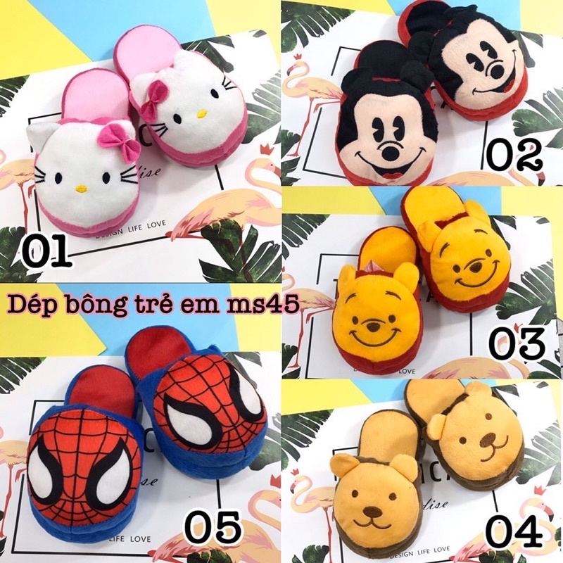 Dép lông Hình Thú Đi Trong Nhà Cho bé Và gia đình