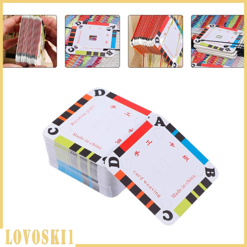 [LOVOSKI1]100Pcs Practical Weaving Cards Smooth Surface for Loom Craft Weaving Tools