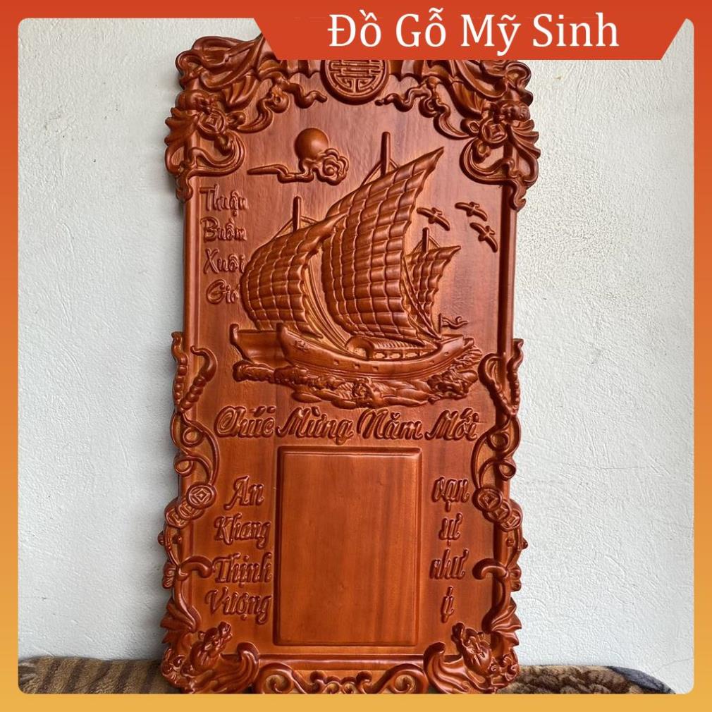 Đồ gỗ nội thất Đốc lịch thuận buồm gỗ hương đỏ mini nguyên khối, Tranh đục hoa treo tường mỹ nghệ phòng khách
