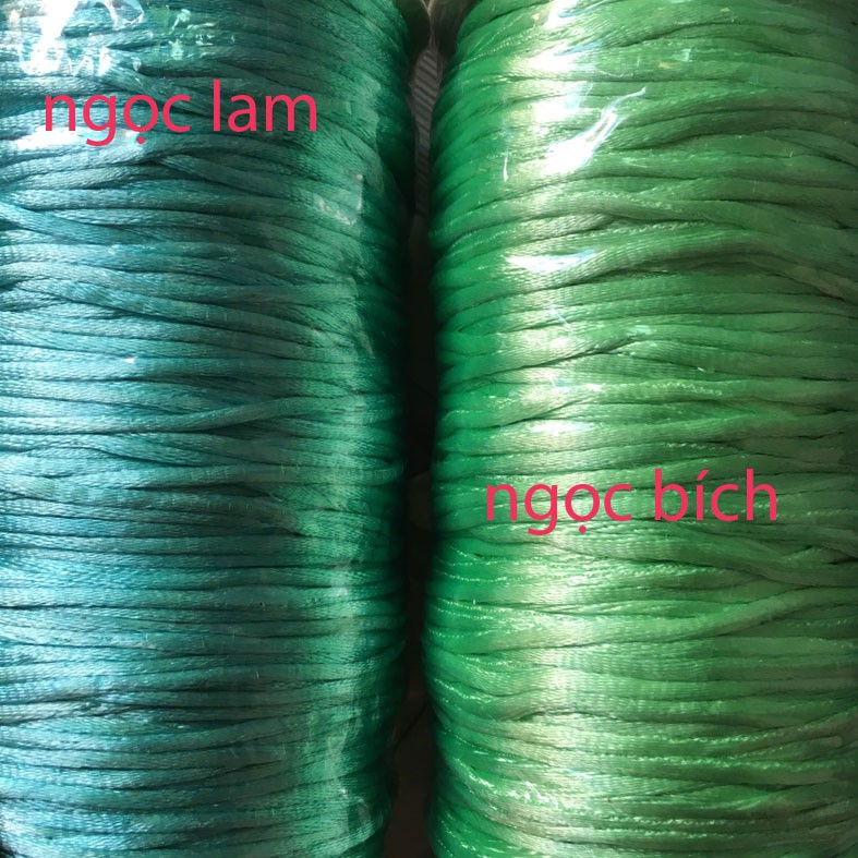 🌿🌿 Dây tim 2mm dây lụa se dù mềm bóng trơn Satin cord đan vòng tay thắt nút Trung Quốc đồng tâm kết