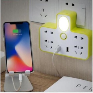 Ổ cắm điện đa năng có đèn ngủ và cổng usb