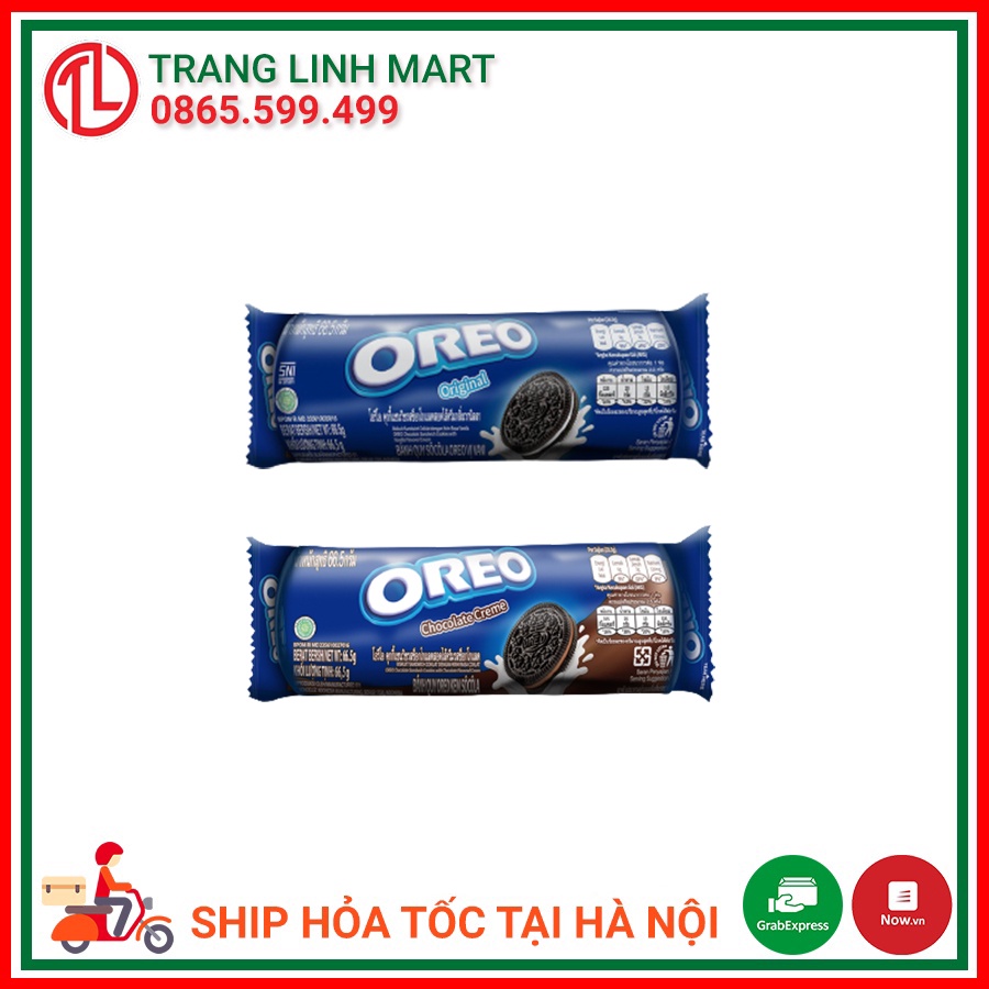Bánh quy nhân kem Oreo Cream vanill  gói 66.5g, gói 133g