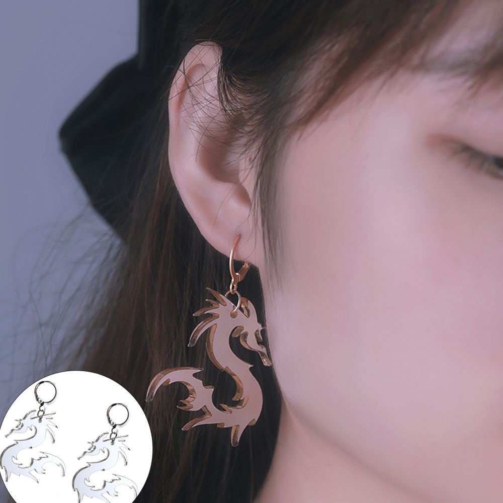 Khuyên Tai Hình Rồng Nhiều Màu Sắc Bằng Acrylic