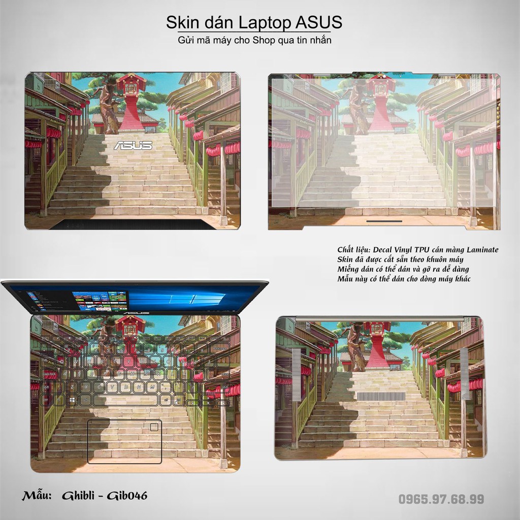 Skin dán Laptop Asus in hình Ghibli film (inbox mã máy cho Shop)