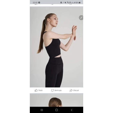 Áo Tập Croptop Kèm Bra Xuất Hàn Xịn