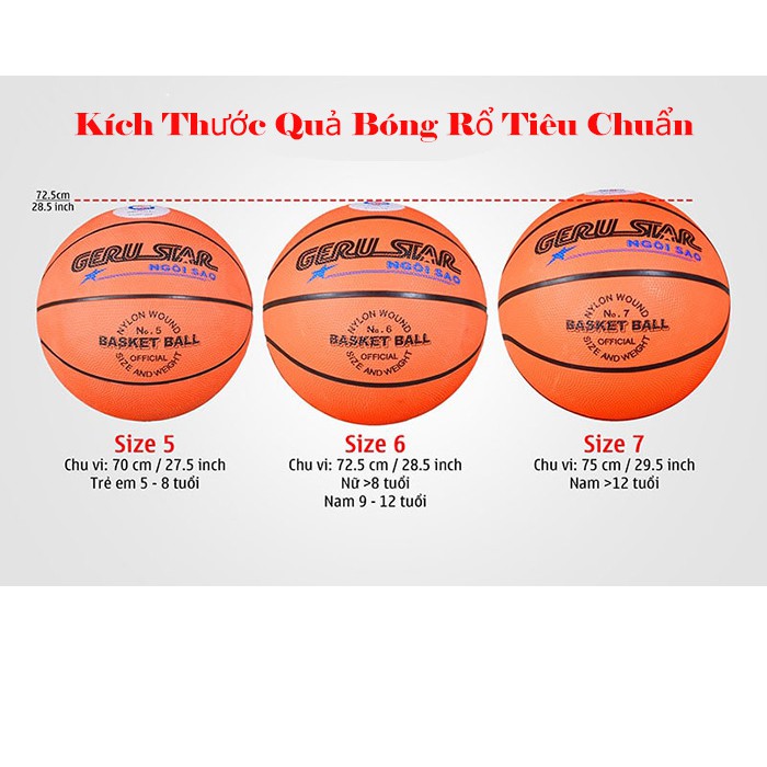 Quả bóng rổ size 3 5 6 7 HKS Sport MUA 1 TẶNG 1, bóng rổ cao su siêu nảy và bền RANDOM MÀU