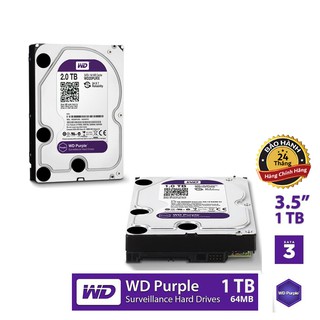Ổ cứng camera WD Purple 2TB WD20PURX - Hàng chính hãng - BH 2 năm - 1 đổi 1