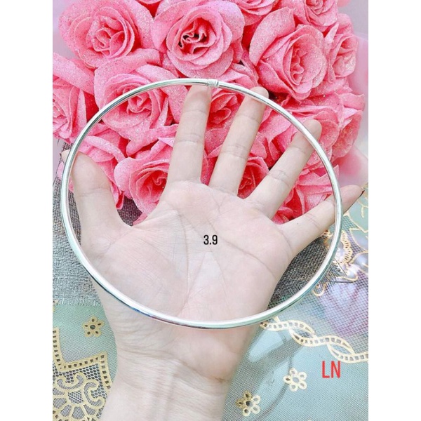 Kiềng cổ bạc trơn người lớn